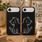 Cat Couple Phone Case - For iPhone - Vignette | Matchy Crew