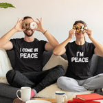 Couple T-Shirts I Come in Peace - Vignette | Matchy Crew