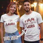 Drunk Couple T-Shirts With Name - Vignette | Matchy Crew
