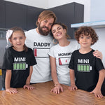 Funny Matching Battery Family Shirts - Vignette | Matchy Crew