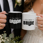 Groom and Bride Mugs - Vignette | Matchy Crew