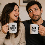 Mr Right and Mrs Always Right Mug Set - Vignette | Matchy Crew
