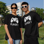 Player 1 Player 2 T-Shirts - Vignette | Matchy Crew