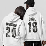 Together Since Couple Hoodies - Vignette | Matchy Crew