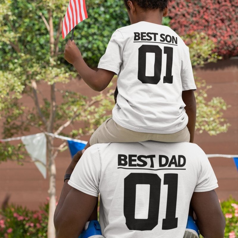 Dad and son matching jersey