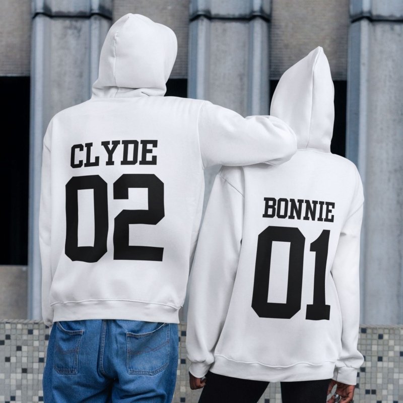 Bonnie and Clyde Matching hoodies