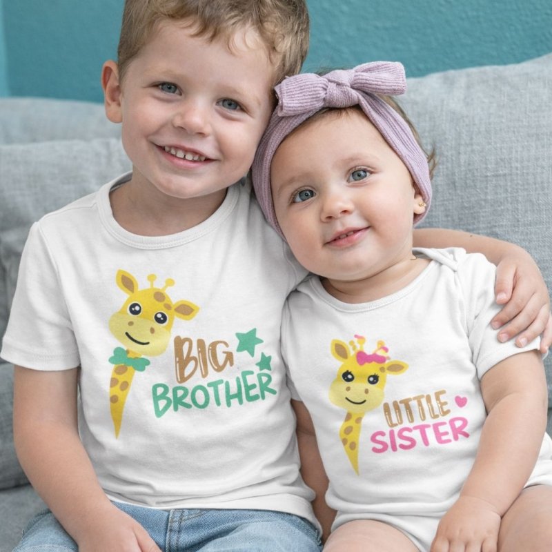 Brother and Sister Toddler Matching T-Shirts