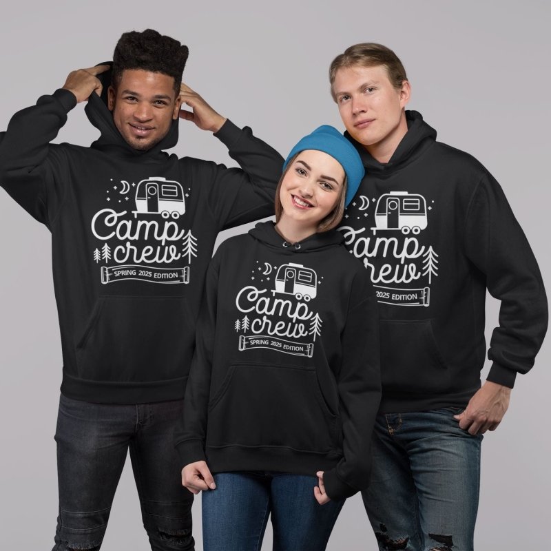 Best friends camping black hoodies