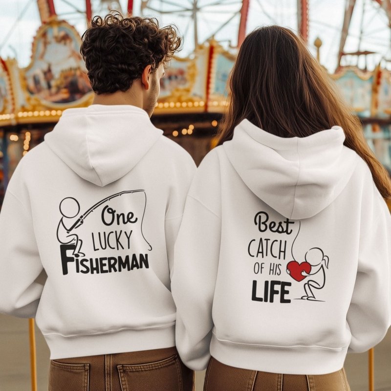 Couple Fishing Hoodie
