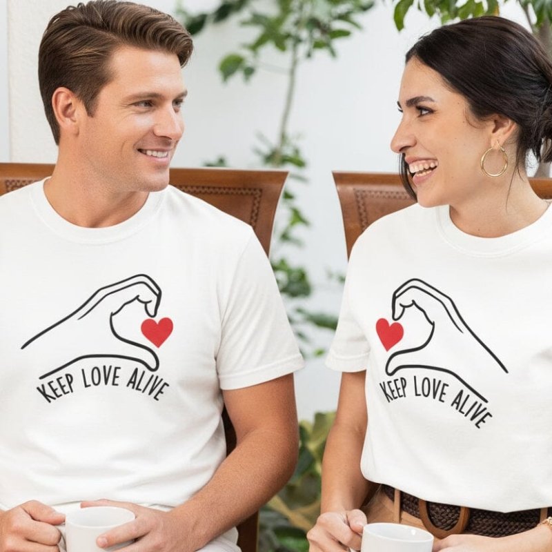 Couple Heart T-Shirt Combo