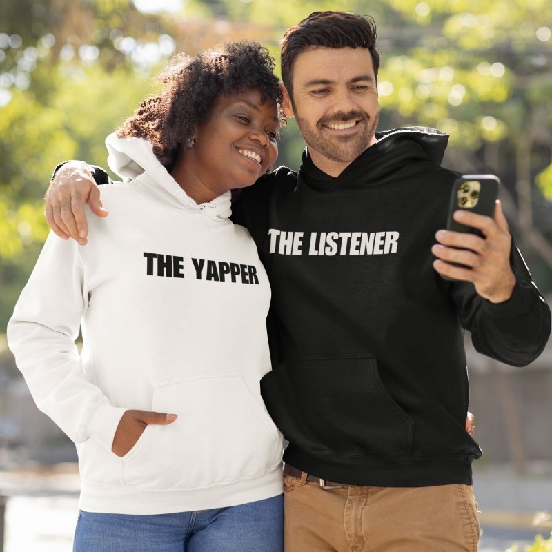 Couple Hoodies Yapper Listener