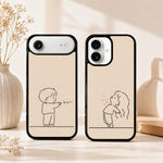 Couple Phone Case Drawing - For iPhone - Vignette | Matchy Crew