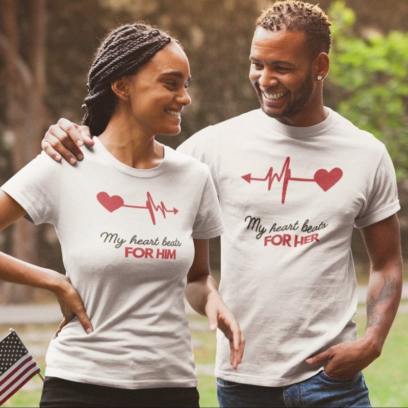 my heart beats for her him shirts