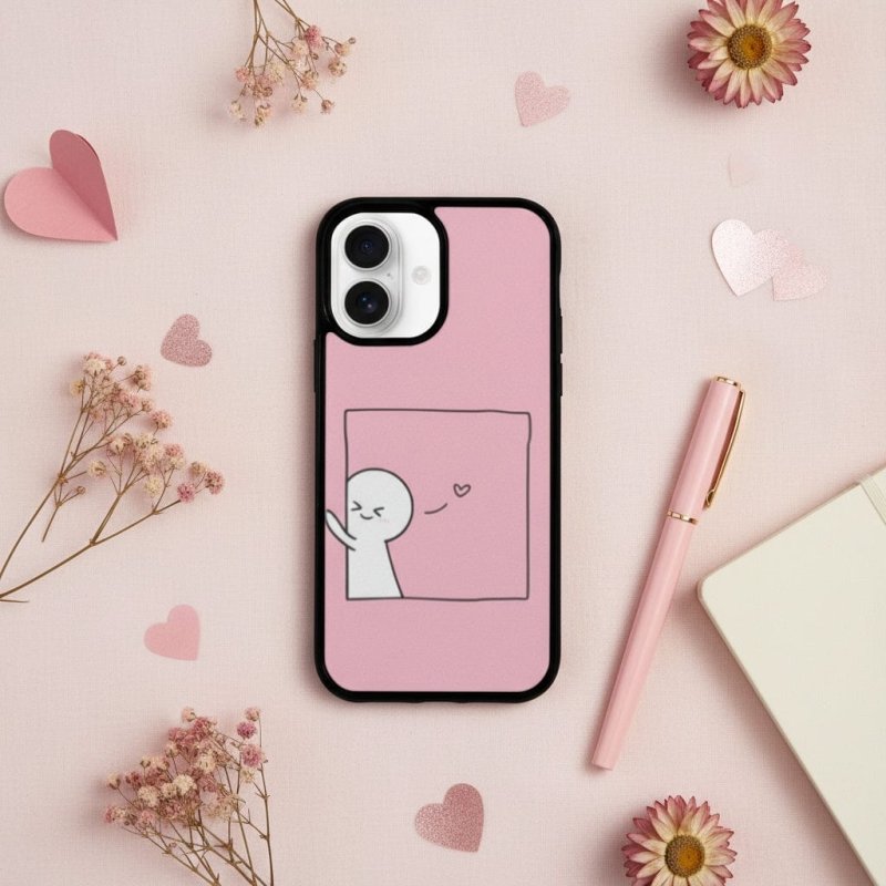 iPink Phone case with a cartoon design