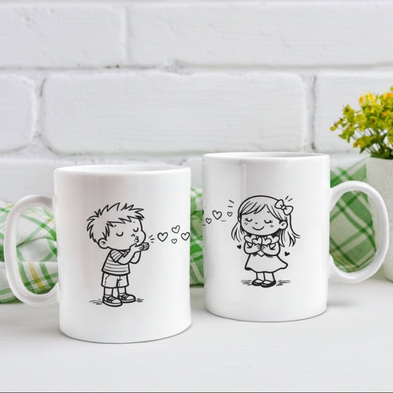 Cute Couple Mug Set