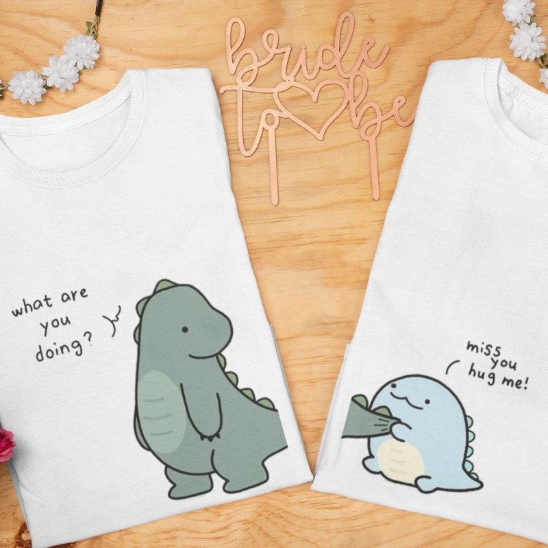 matching dino shirts for couples