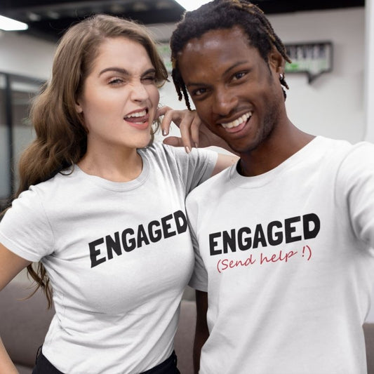 Couple engagement shirts