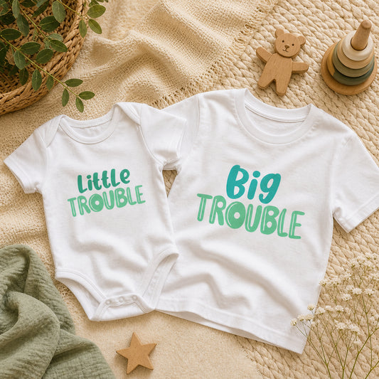 Big Trouble Little Trouble Kids Shirts