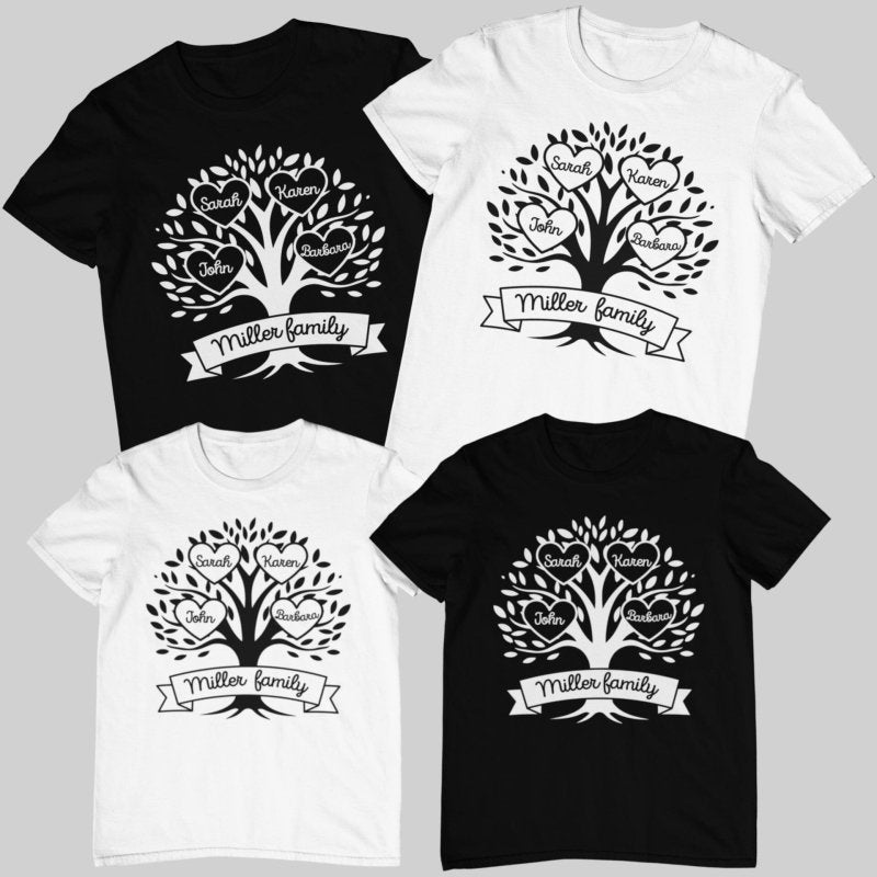 family tree shirt with names