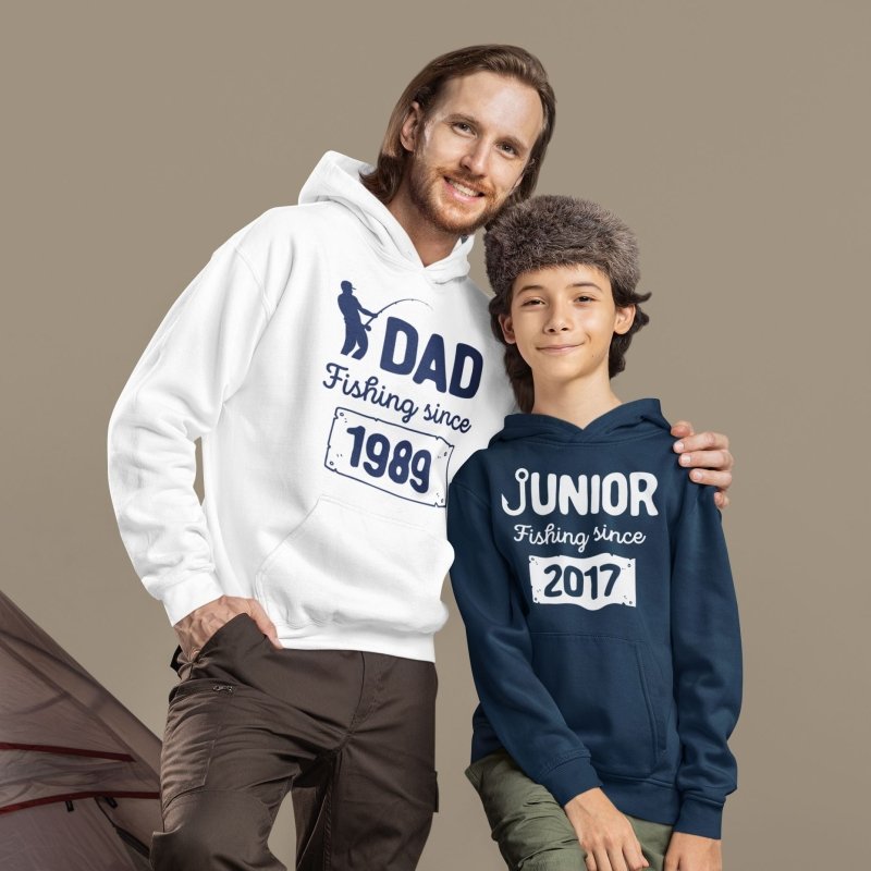 Father and Son Fishing Hoodies