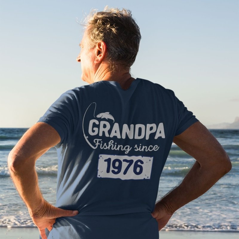 personalized grandpa fishing shirt