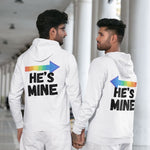 Gay Men Hoodies He's Mine - Vignette | Matchy Crew