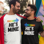 Gay T-Shirts for Men - He's Mine - Vignette | Matchy Crew