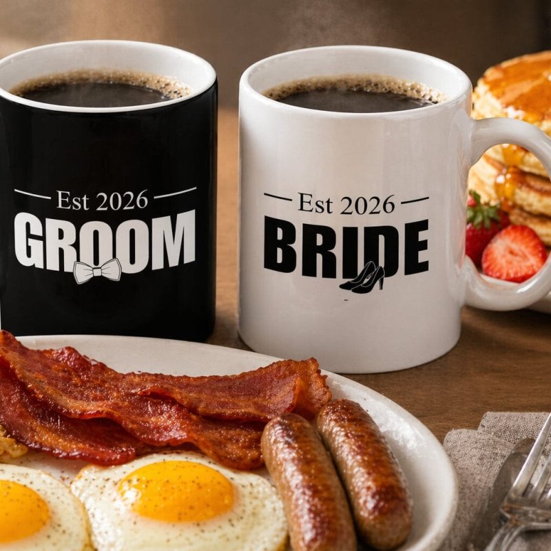 Bride and groom custom gifts