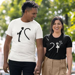 Half Heart Couple T-Shirt - Vignette | Matchy Crew