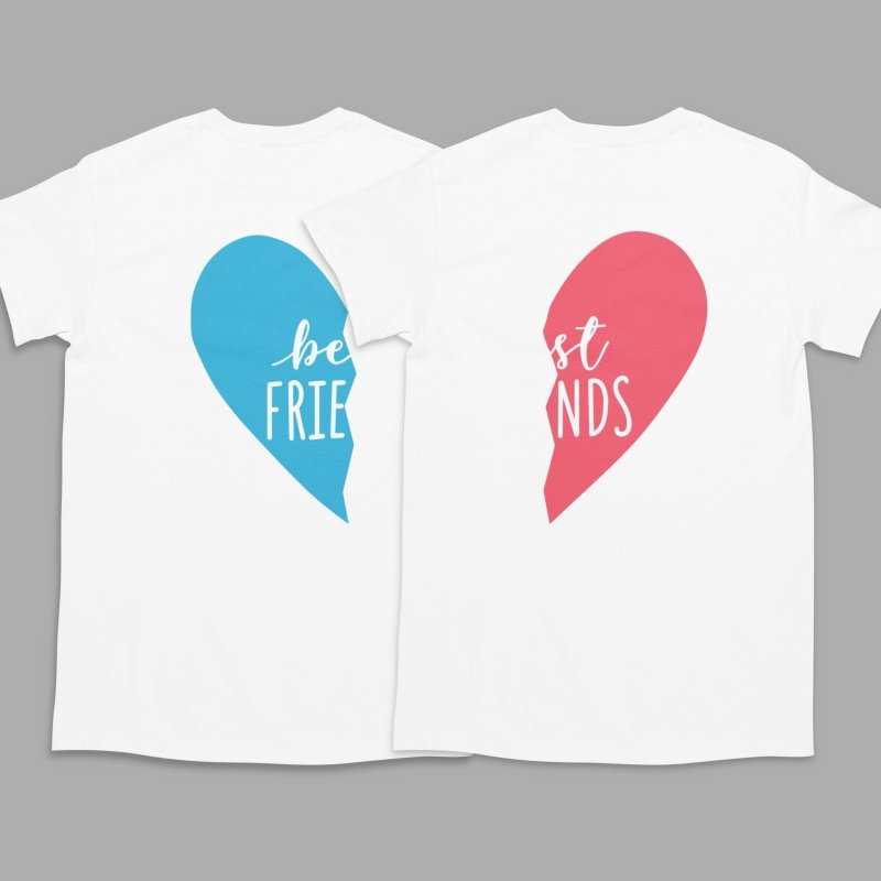 Split heart friendship shirt
