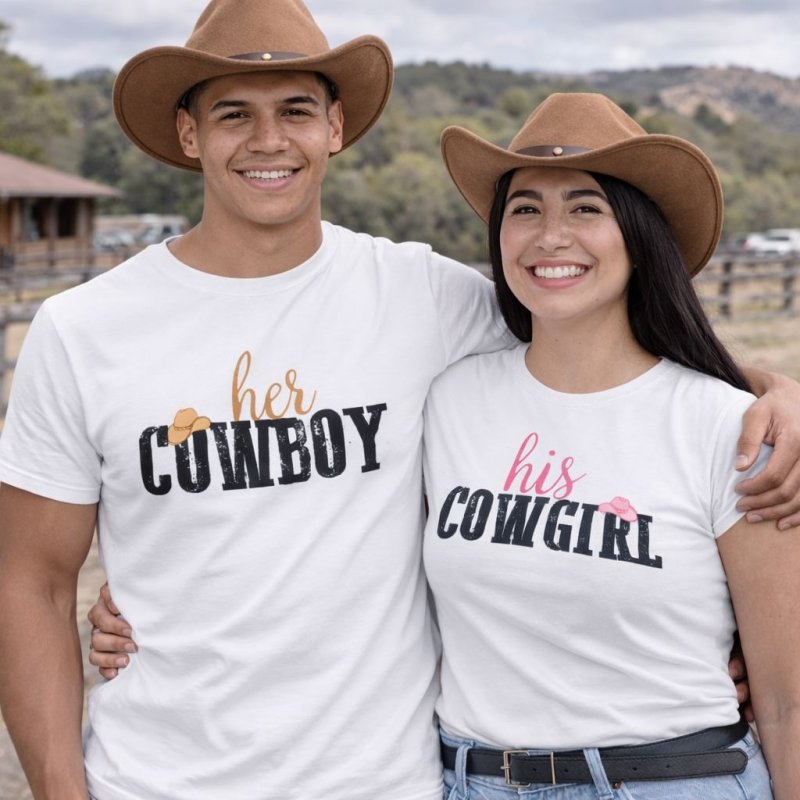His and Her Cowboy T-Shirts
