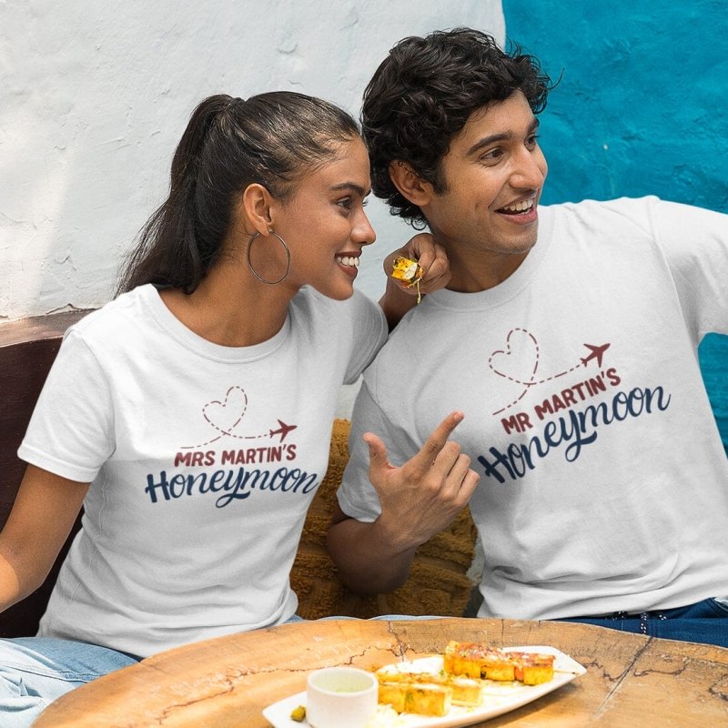 personalised honeymoon shirt