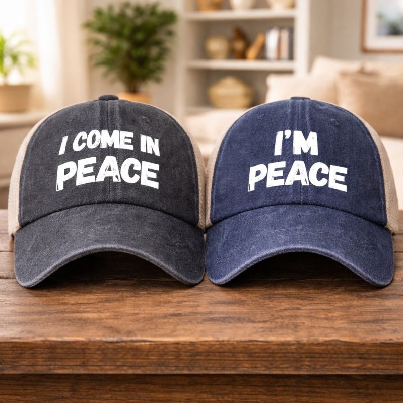 I come in peace caps