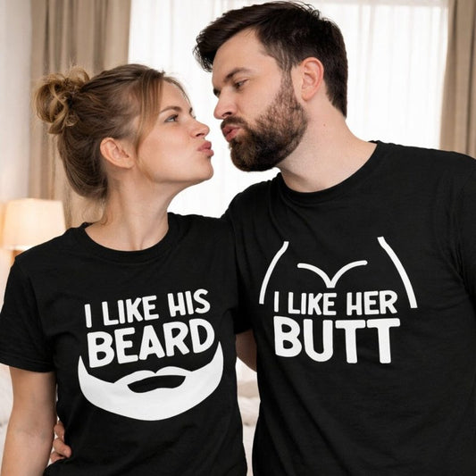 I like his beard I like her but t-shirts
