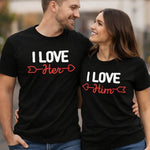 I love Her I love Him T-Shirt - Vignette | Matchy Crew