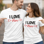 I love Her I love Him T-Shirt - Vignette | Matchy Crew