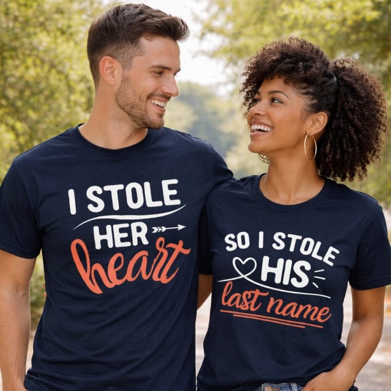 I Stole Her Heart Couple T-Shirt