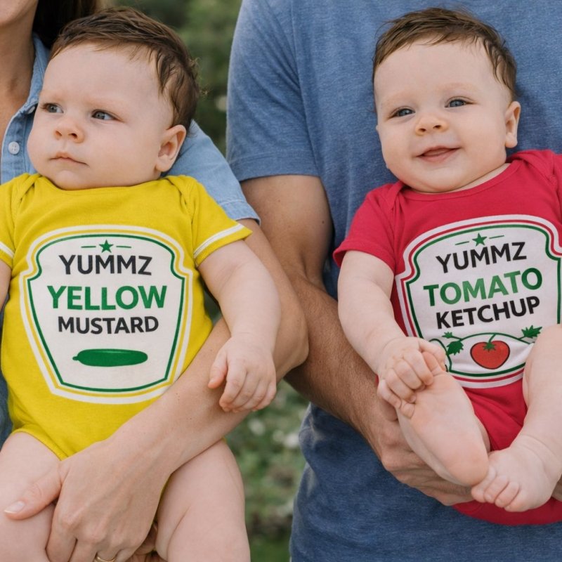 funny twins onesies