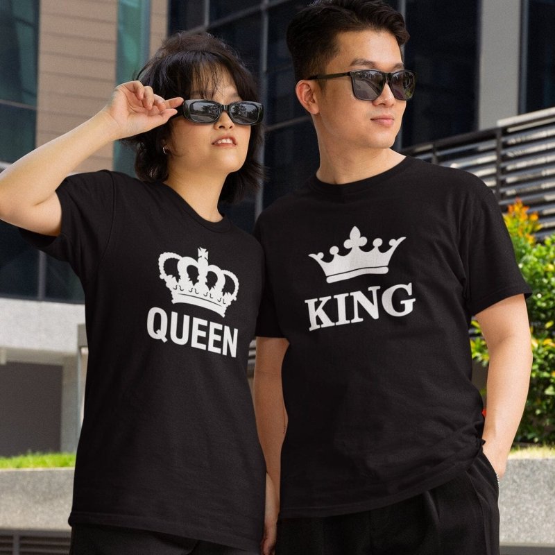 King queen black t shirt