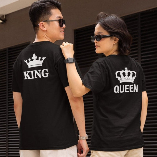 back print t-shirt couple