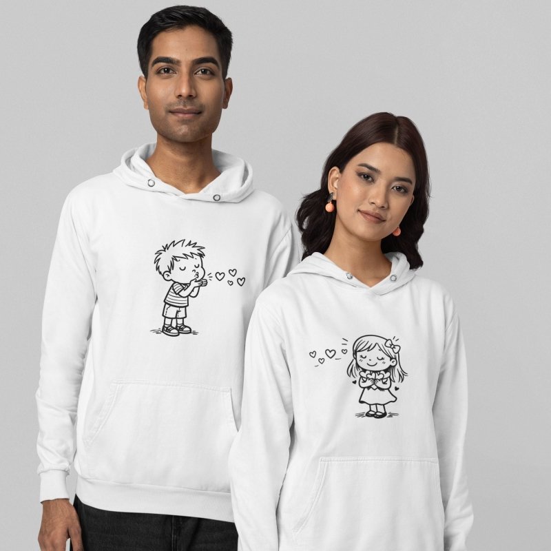 Cute matching hoodies for boyfriend and girlfriend