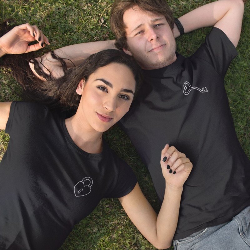 Minimalist couple shirt design