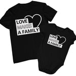 Love Makes A Family T-Shirt - Vignette | Matchy Crew