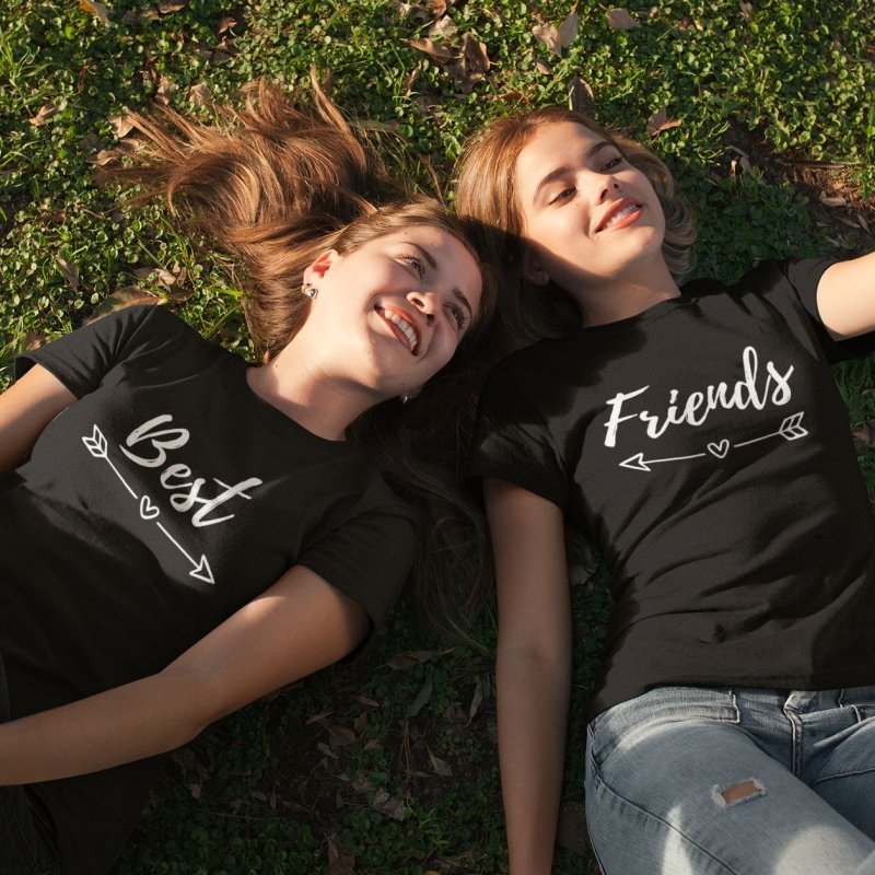 best friends matching arrow shirts