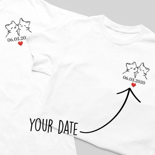 Matching cat shirts for couples