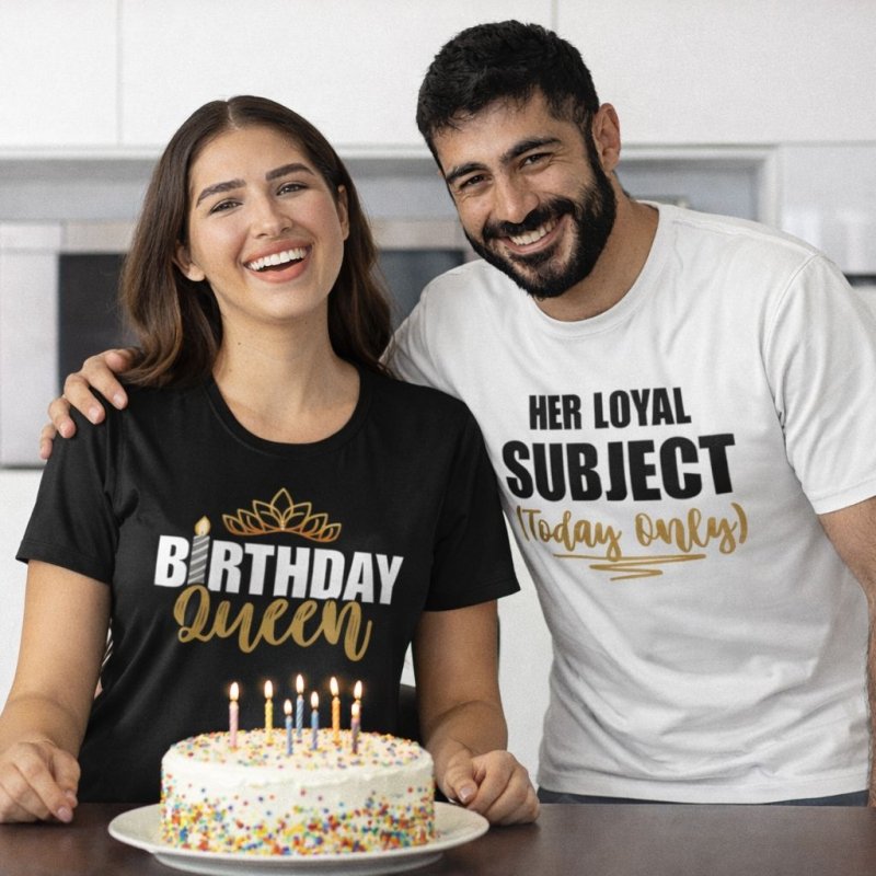Matching Couple Birthday T-shirts