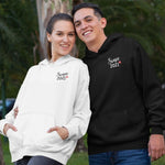 Matching Couple Hoodies With Date - Vignette | Matchy Crew