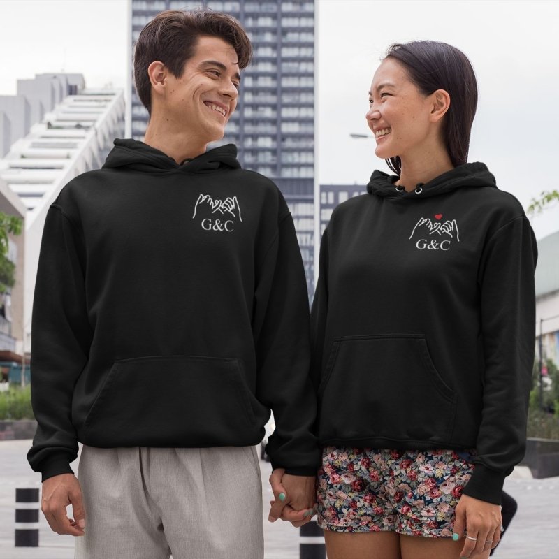 custom initial hoodies