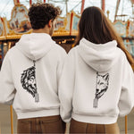 Matching Couple Wolf Hoodies - Vignette | Matchy Crew