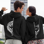 Matching Couple Wolf Hoodies - Vignette | Matchy Crew